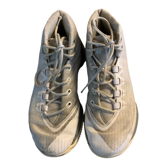 Under Armour Boys Curry 3 Basketball Shoes White 1274061-101 Lace Up Mid Top 7Y - Picture 8 of 13